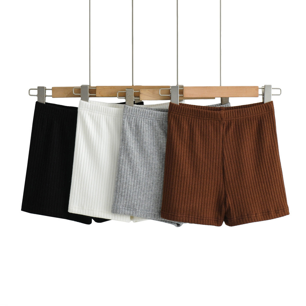 Yoga Exercise Home Leisure Threaded Elastic Hip Wrap Shorts