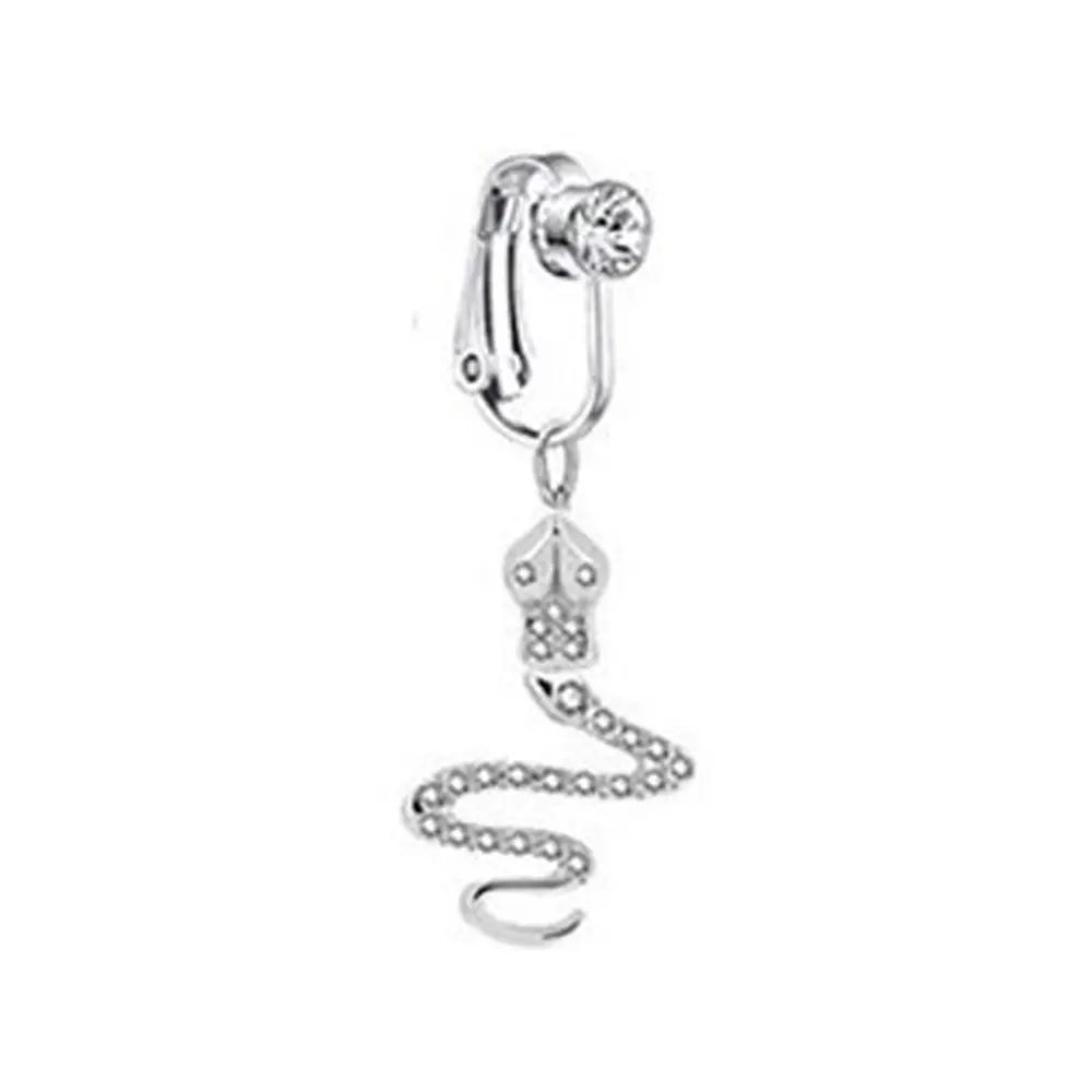 Beach Accessories Non Piercing Clip On Earrings Cartilage Clip Faux Belly Piercing Fake Belly Ring Navel Rings Body Jewelry