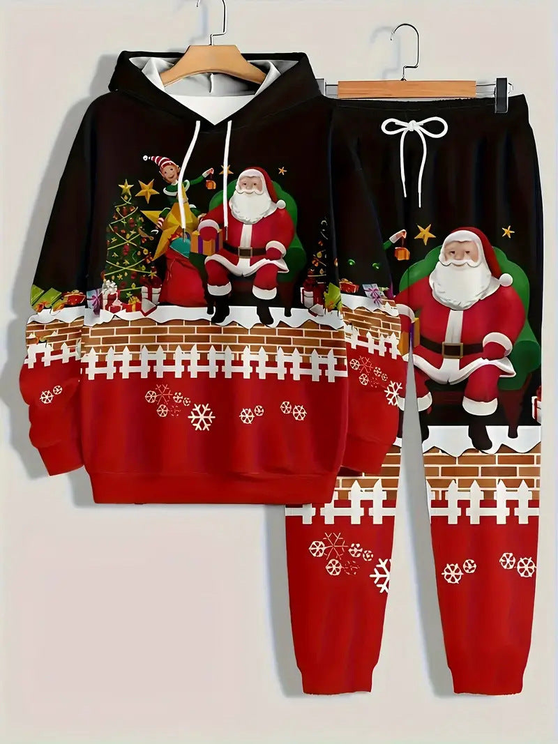 Fashionable Sporty Long-sleeve Pullover Hoodie Set