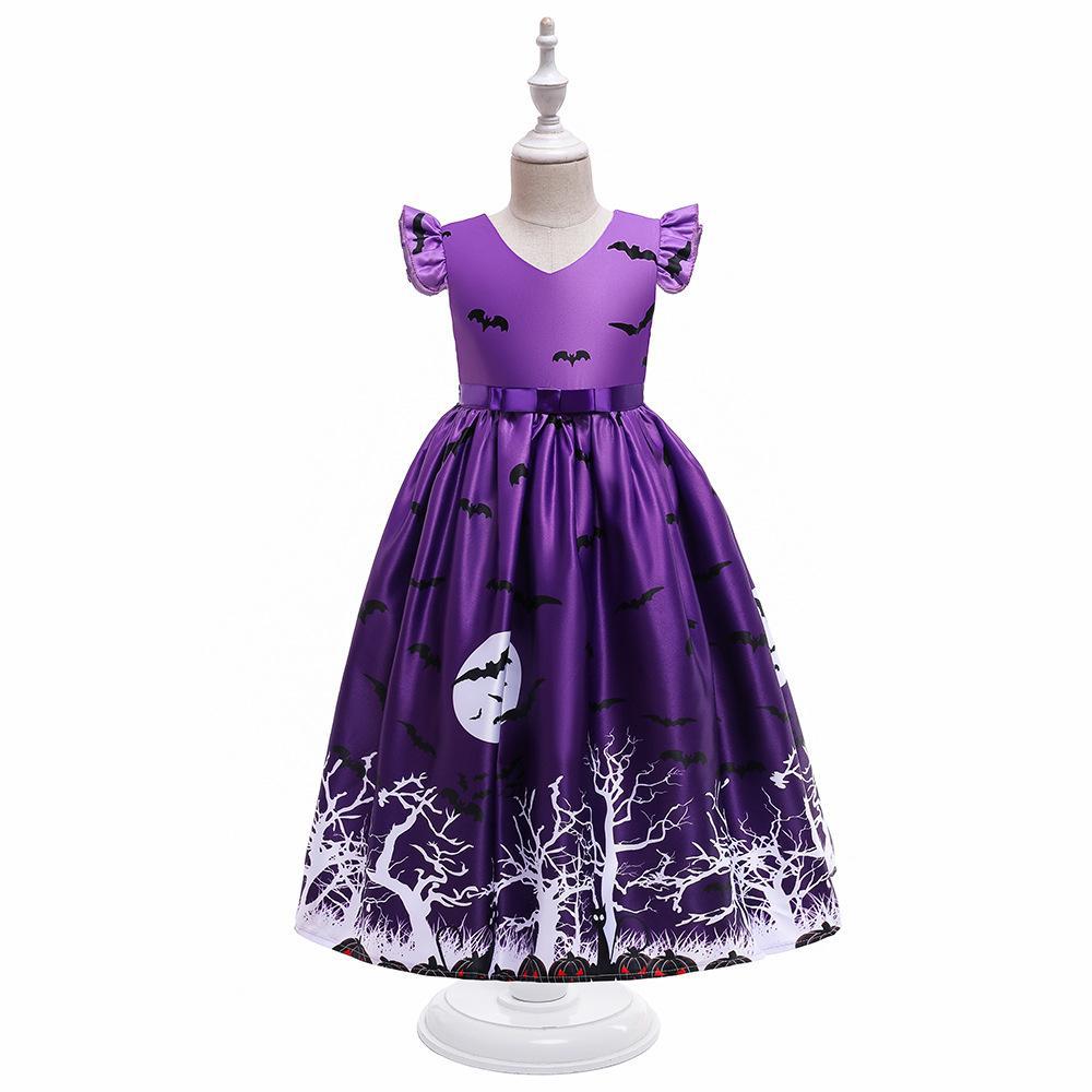 Halloween Dress for Kids Girls Pumpkin Lantern Ghost Costume Party Outfit