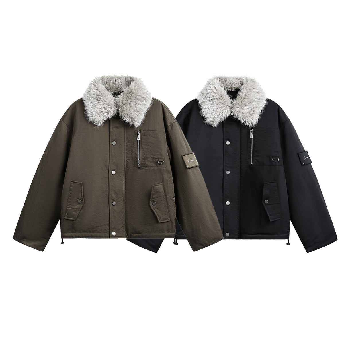 Woolen collar cotton clothing workwear jacket