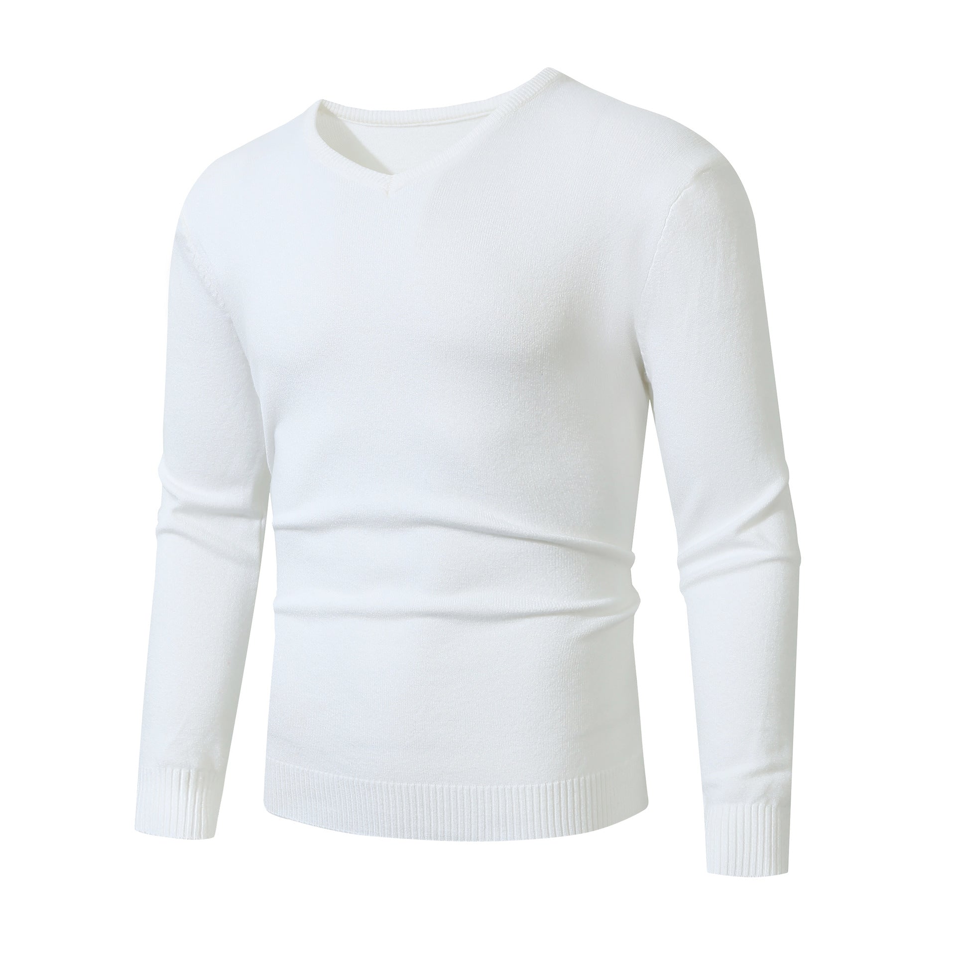 European And American Casual Long-sleeve V-neck Sweater Base Layer
