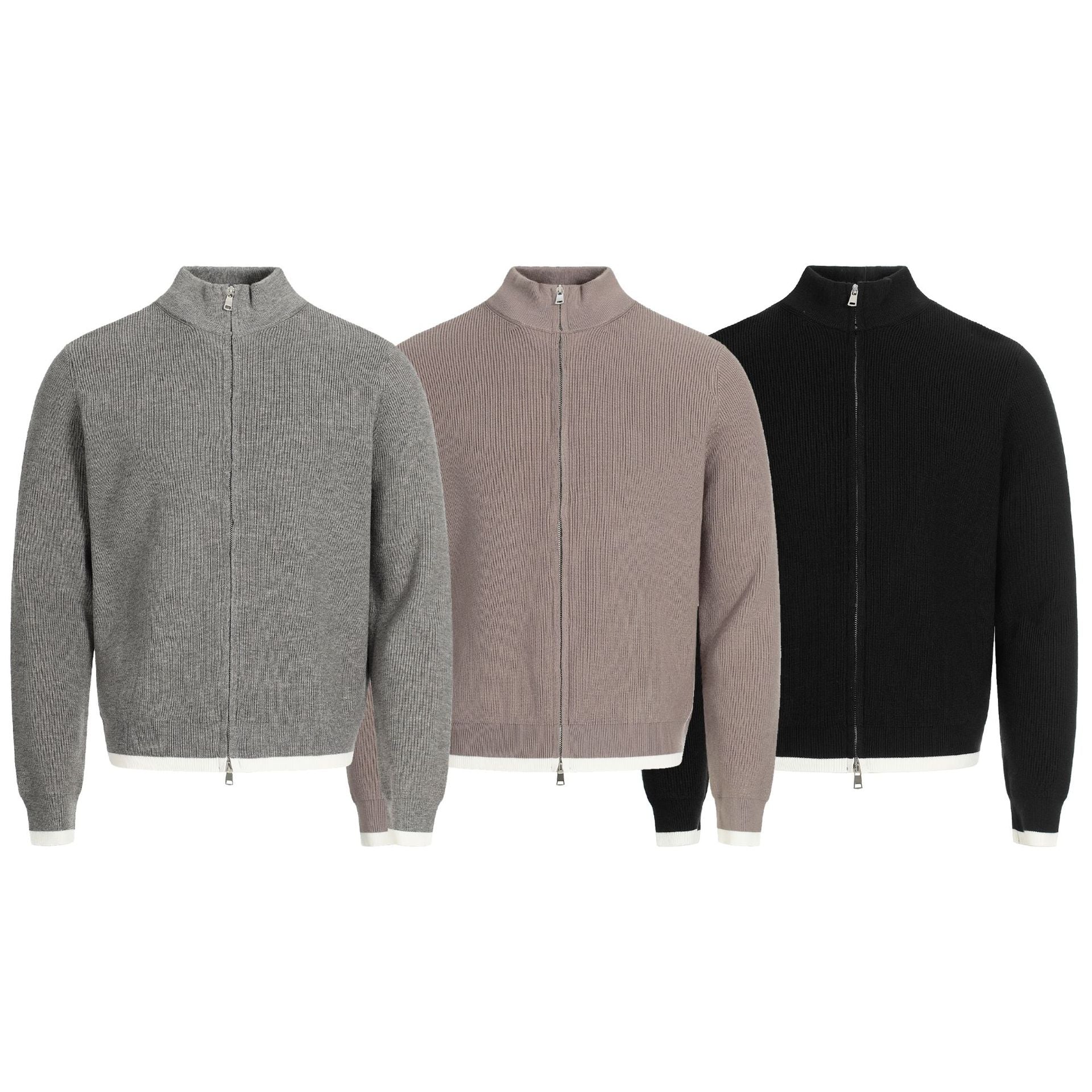 Zipper cardigan sweater jacket