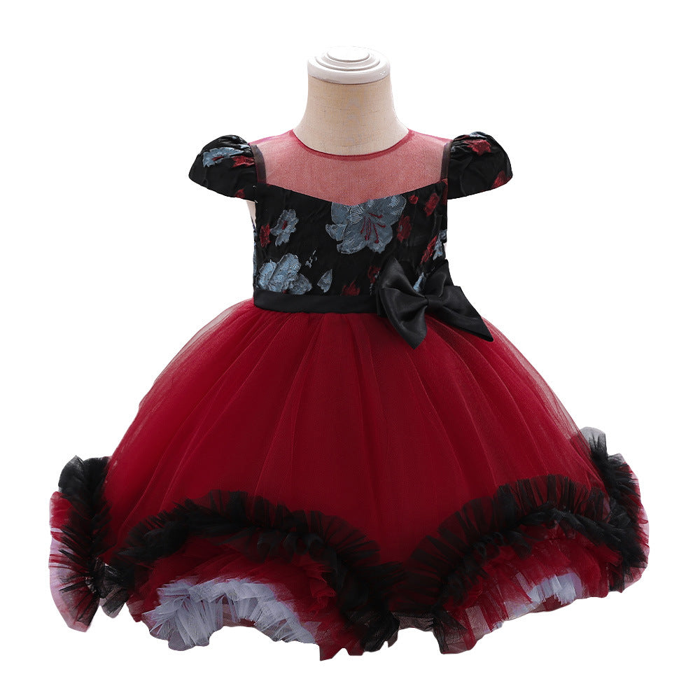 Kids Party Costume Cosplay Witch Dress Tutu Skirt Princess Dress