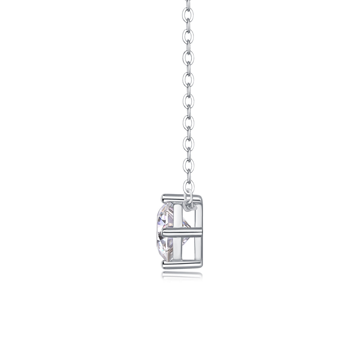 True Heart - A Fashionable And Trendy Necklace Pendant Set With 1-carat Top-quality Moissanite S925 In Silver And Platinum Plating Can Be Tested With A Diamond Pen