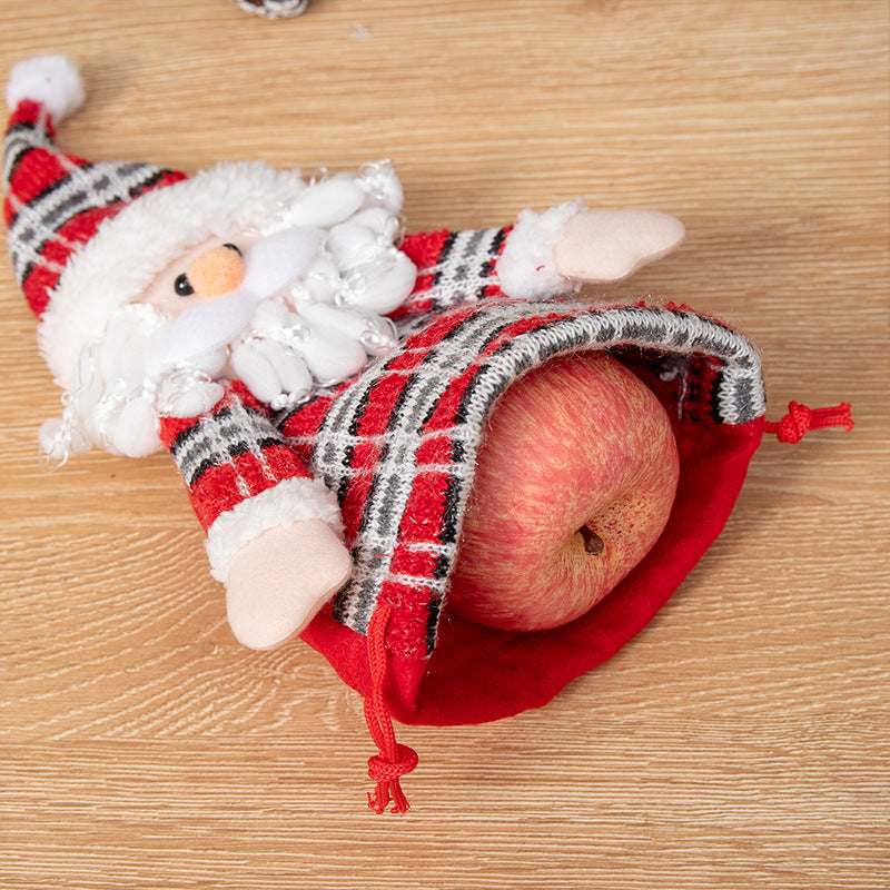 Creative Christmas Decoration Cartoon Tote Bag Gift Bag Christmas Present Bag Kids Candy Bag Apple Bag