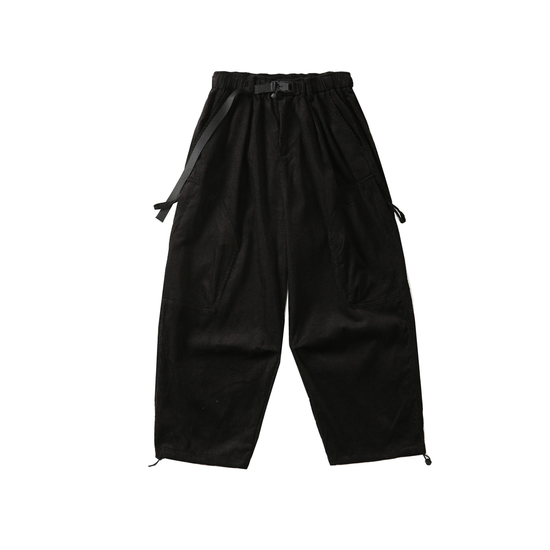 Corduroy Multi-pocket Loose Straight Trousers Men Casual Work Pants