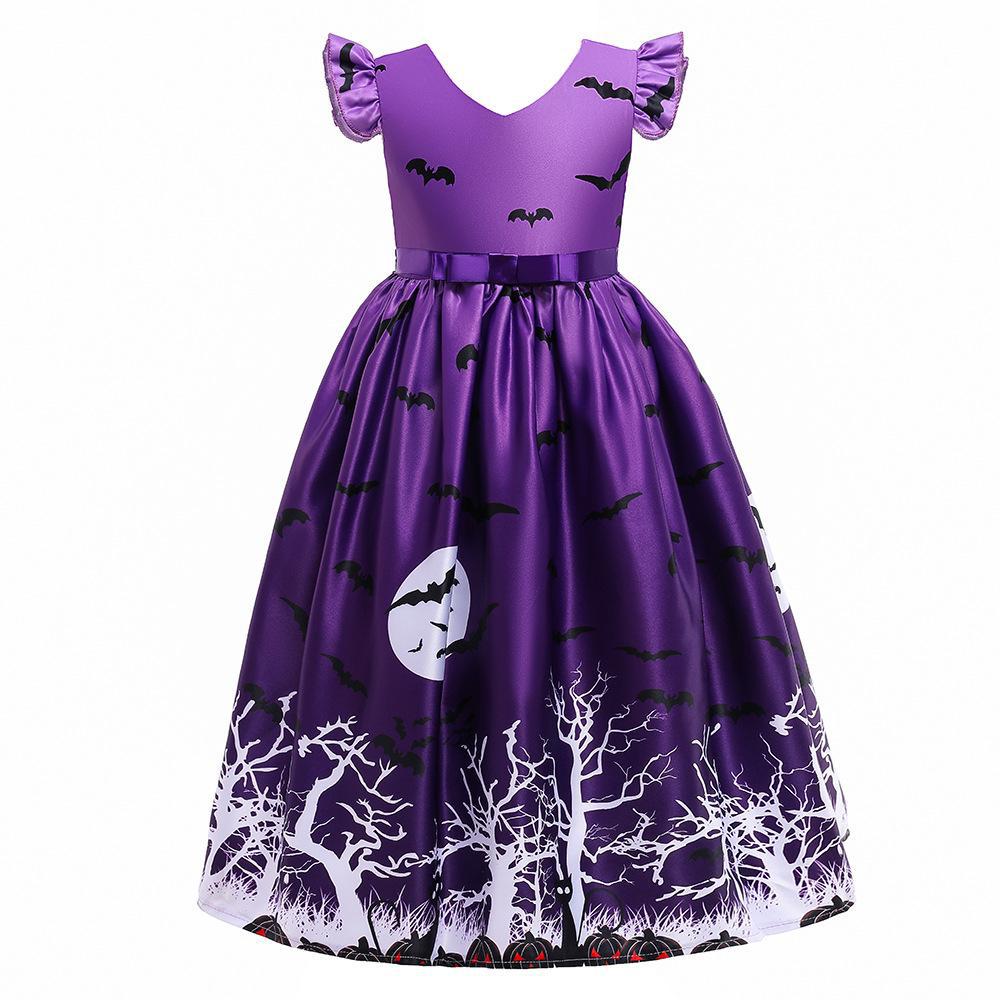 Halloween Dress for Kids Girls Pumpkin Lantern Ghost Costume Party Outfit