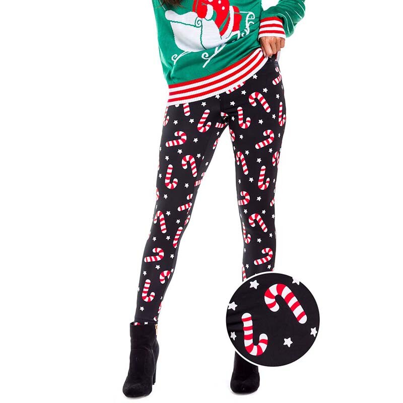 2019 Christmas Leggings Women New Year Print Legging Ladies Pants Women Winter Xmas Leggings for Women Slim Sport Legging Female