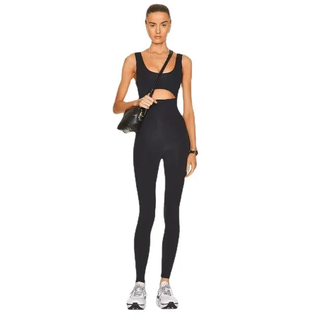 Sexy V-Back  Yoga Sets Women Sleeveless Sports Suits Overalls Workout Outfits Fitness Clothing Jumpsuits deportivo mujer Gym