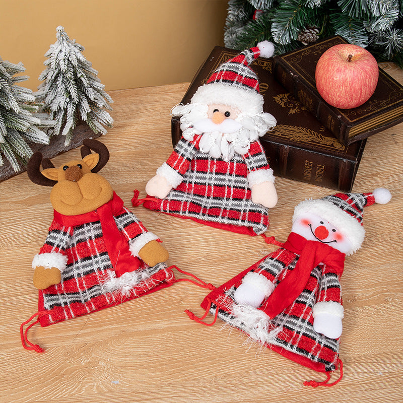 Creative Christmas Decoration Cartoon Tote Bag Gift Bag Christmas Present Bag Kids Candy Bag Apple Bag