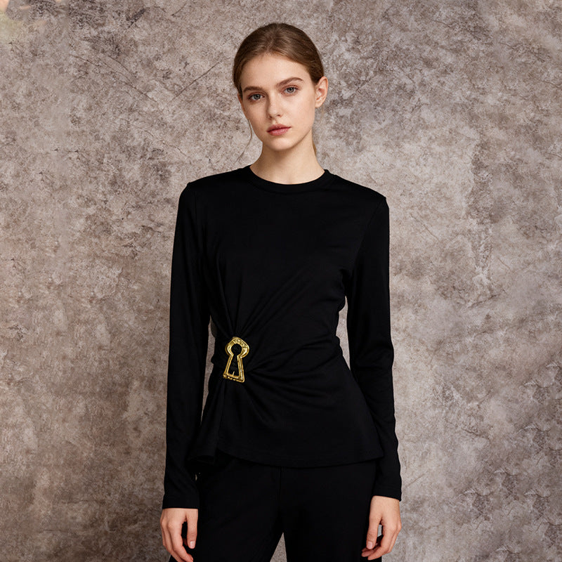 Metal decorative twisted long sleeves