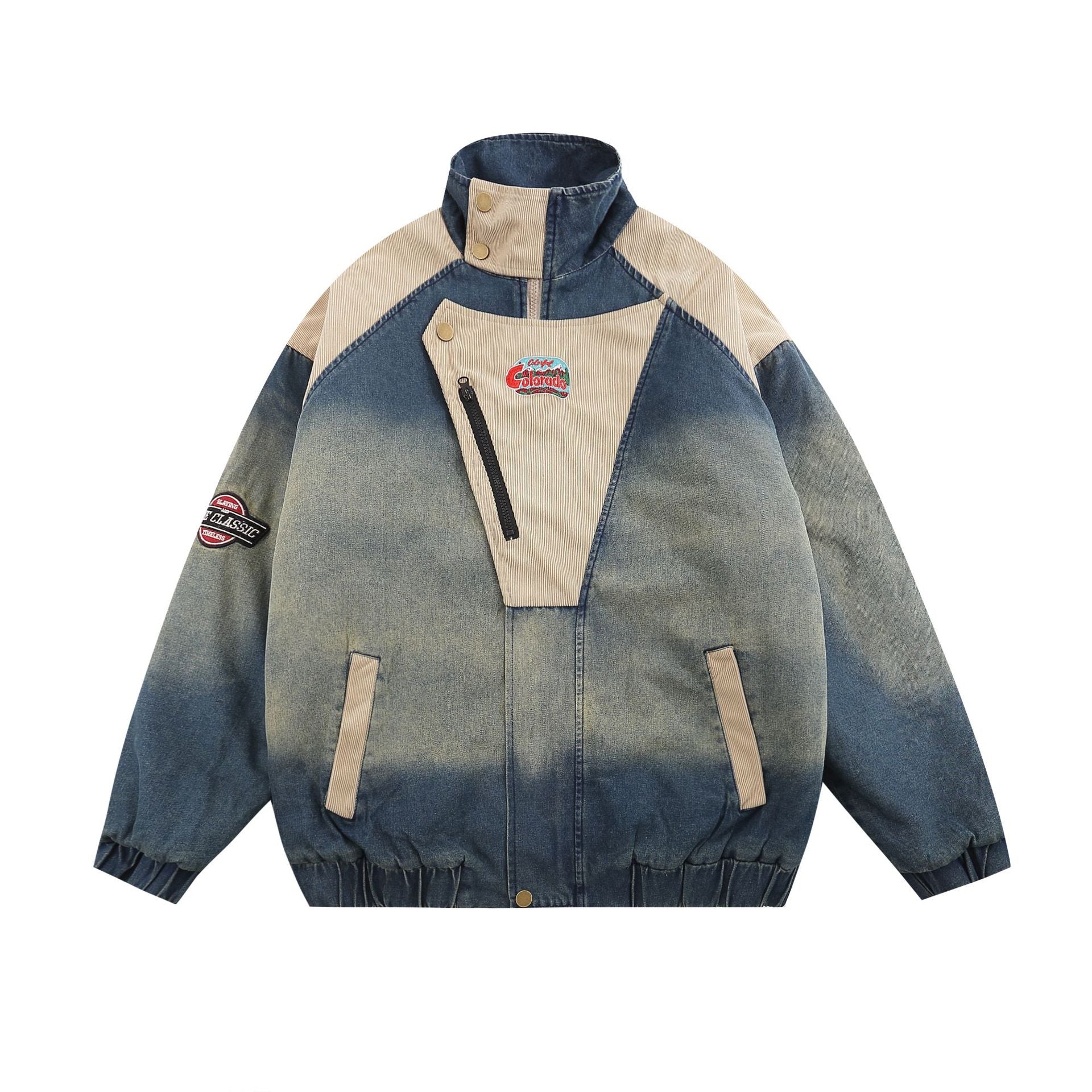 Cotton clothing washed denim jacket