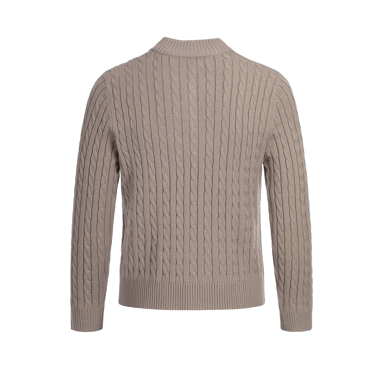 Half open neck knitted sweater