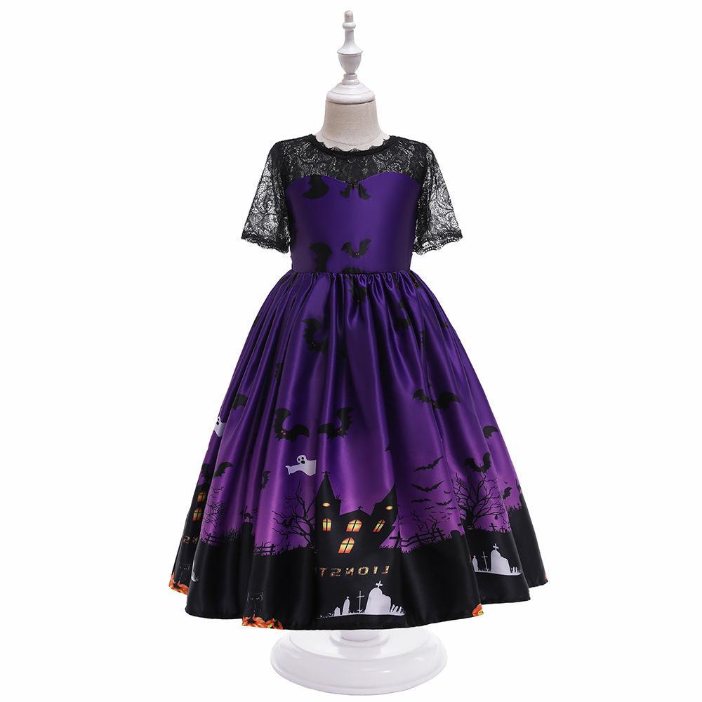 Halloween Dress for Kids Girls Pumpkin Lantern Ghost Costume Party Outfit