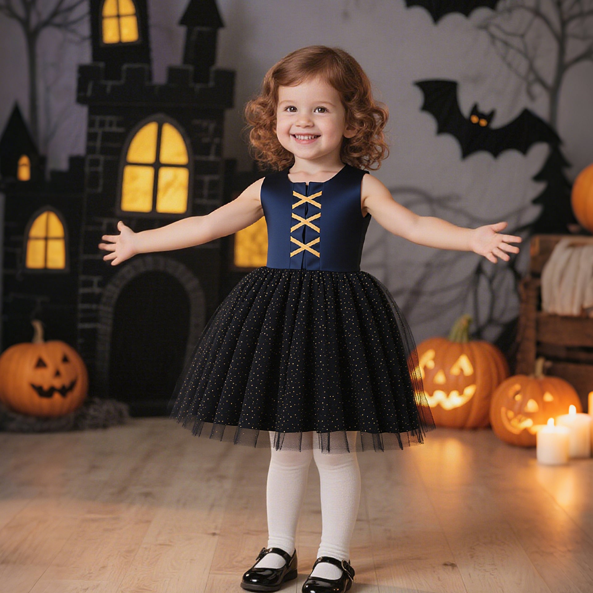 Children's Formal Dress Halloween Girls Festival Costume Cosplay Party Performance Tulle Dress