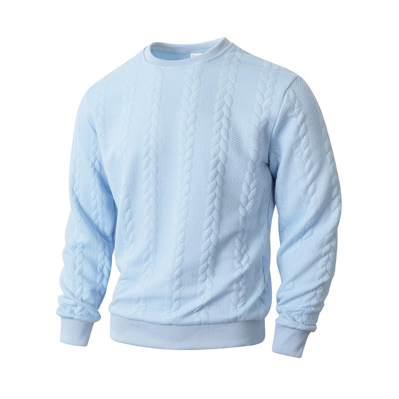 Men's Versatile Solid-color Crewneck Pullover Hoodie