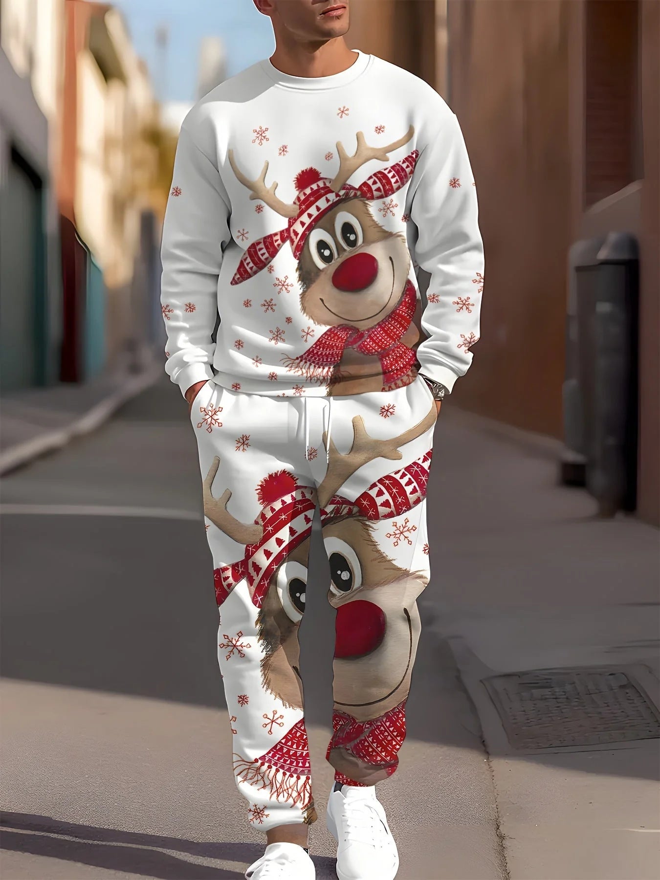 Fashionable Sporty Long-sleeve Pullover Hoodie Set