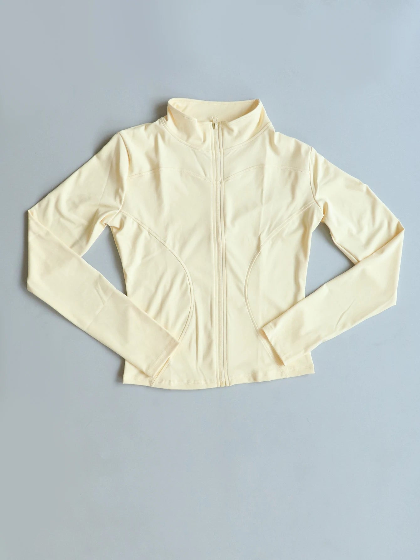 Fitfemme Women's Slim Fit Sports Jacket - High Neck, Full Zip, Long Sleeve, Multiple Colors for Yoga & Workout